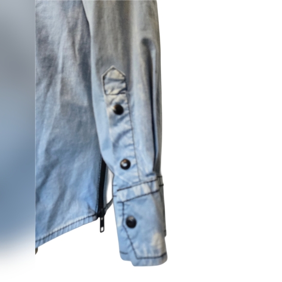 Buckle Black Pearl Snap Distressed Western Streetwear XXL Athletic Fit Shirt - Picture 9 of 11